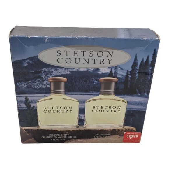 Stetson Country Cologne & Aftershave 1.0 oz /30mL Each Men’s‎ Gift Set Coty NEW